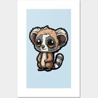 Tiny Baby Lemur Posters and Art
